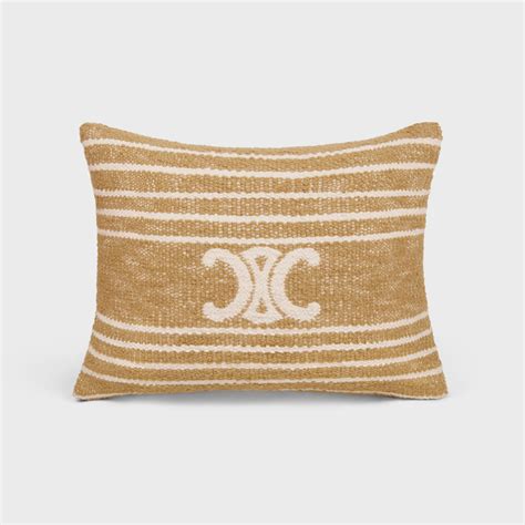 TRIOMPHE BEACH CUSHION IN STRIPED COTTON 